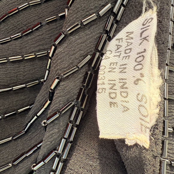 Incredible Vintage 80s Black hand-beaded sequin top - Picture 11 of 11